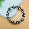 Horror Cool Creativity Fun Colorful Skull Elastic Bead Bracelet Halloween Punk Dark Ghost Handmade Bracelet Hip-hop Jewelry