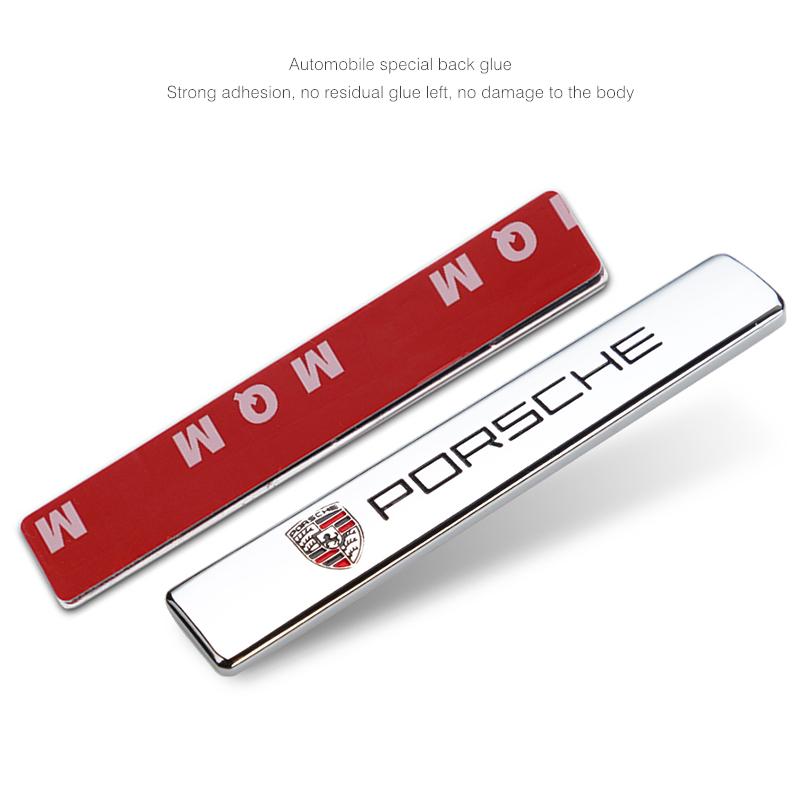 Auto 3D Metall Auto Kotflügel Kofferraum Abzeichen Dekoration Aufkleber für Porsche Cayenne Panamera Macan 911 718 Taycan Boxster Cayman 918