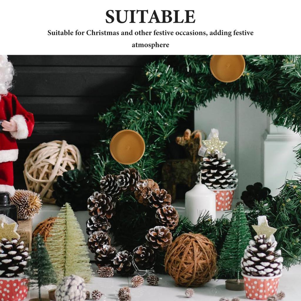 MUCKLILY 6-Piece Round Candle Spike Plates, Durable and Reusable Iron Candlesticks for Pillar Candles, Perfect for Weddings, Home, and Parties, Gold