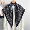 New Korean Version, Twill Cashew Triangle Scarf, Silk Scarf with Shirt and Scarf, Stacked with Versatile Waist Seal, Scarf, Shawl Women