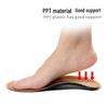 Breathable Leather Shock-Absorbing Arch Support Insoles for Flat Feet