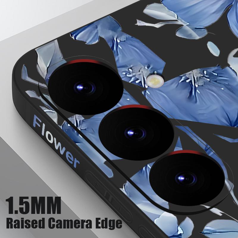 Schutzhülle mit Blumenmuster und Lanyard für Samsung Galaxy S23 S24 Ultra A55 A54 5G A56 S25 A53 A52 A14 A34 A15 A35 S20 FE S21 S22 Ultra Shockproof Capa