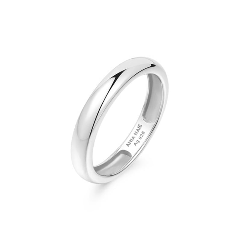 ANIA HAIE Curved Dome Band 925 Silver Ring R056-01H