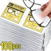10-100pcs 100-Count Disposable Glasses Cleaning Wipes, for Glasses, Screens, and Lenses