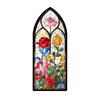 PVC Translucent Bookmark Stained Glass Style Floral Pattern Durable Flexible Material Size 15x6cm Suitable for Books Magazines and Journals