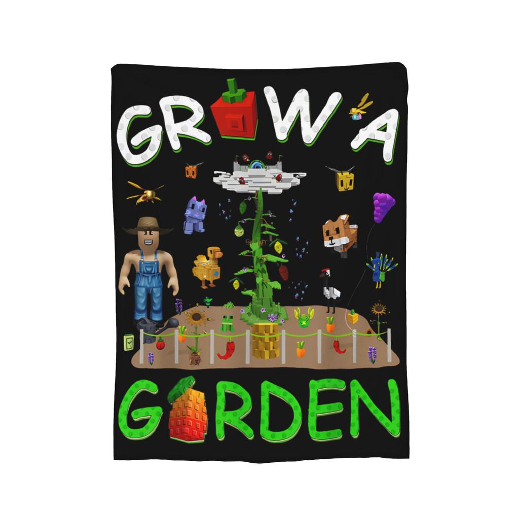 Game Thumb a Green Garden Grow Grow a Garden Knitted Blankets Velvet Lightweight Thin Throw Blanket for Airplane Travel Bed Rug