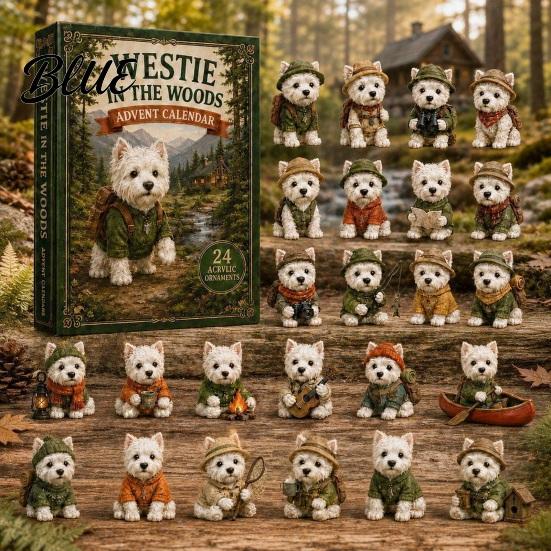 Surprise Mystery Gifts Ornament Set Calendar 24-Day Christmas Advent 2026 Dog Acrylic 2D Educational Holiday