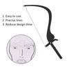 New Microblading Line Marker Ruler with 10pcs Thread Lines Eyebrow Design Measure Tool Black