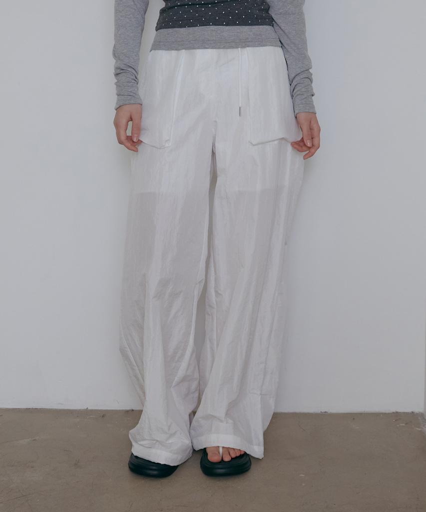 ODER Big Pocket Nylon String Pants - Ivory