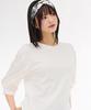 CHASECULT Women'S Variation Sleeve 3/4 Sleeve T-Shirt - Ivory