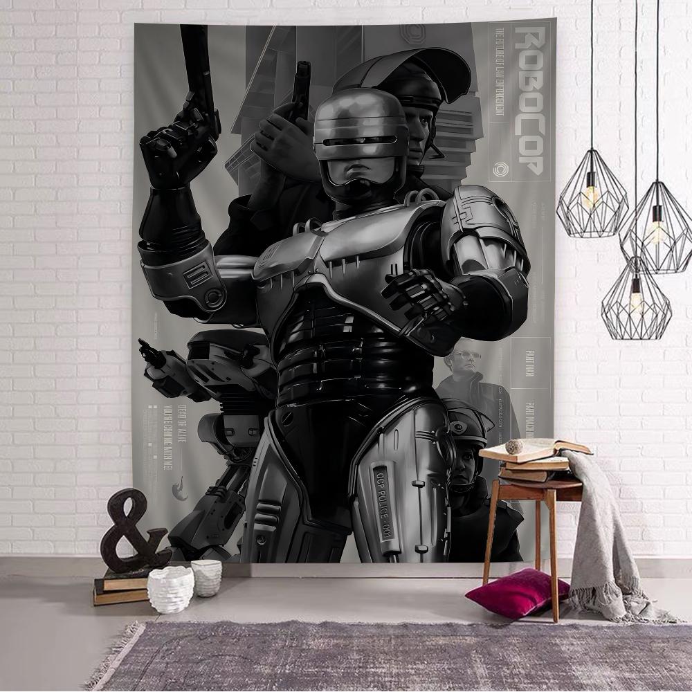 

Old Film Robocop DIY Wall Tapestry Art Science Fiction Room Home Decor Wall Art Decor 74x94cm(29x37in)