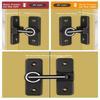 Door Lock Zinc Alloy 90 Degree Sliding Door Latch Heavy Duty Barn Gate Bolt Protect Privacy Cabinet Closet