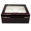 IGIMI Watch Holds 6 Wooden with Brown Wood Grain Labor Appreciation Box, Watches, Window, Pattern, Senari,