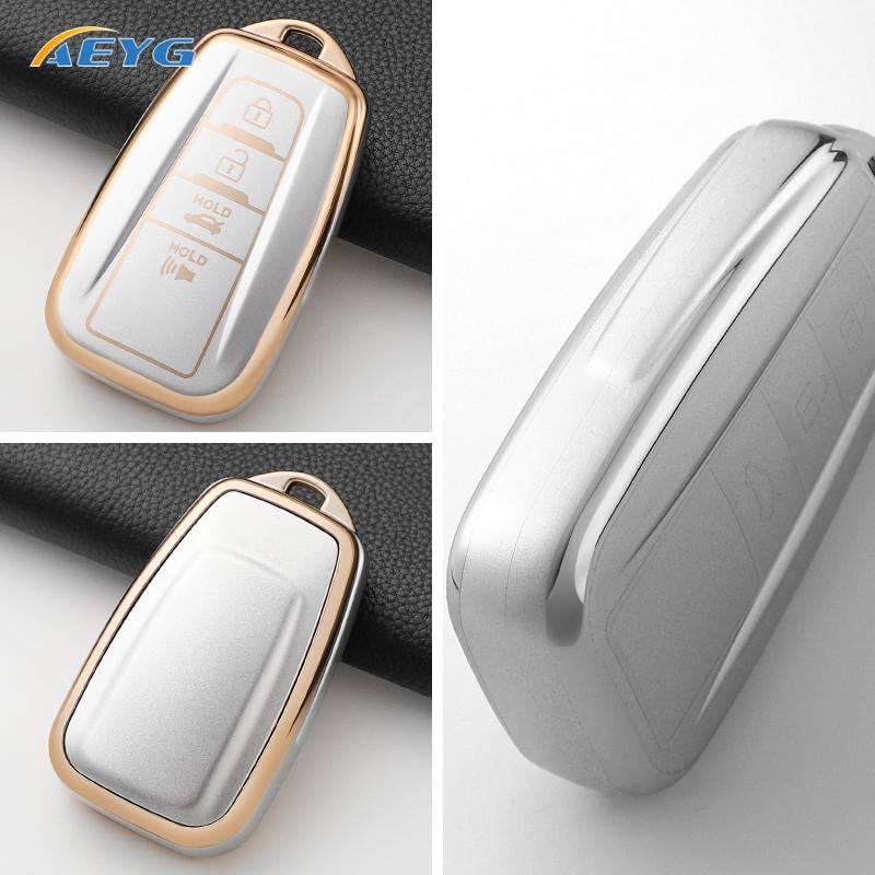 3/4 Buttons Tpu Car Key Case Protector Accessories For Toyota Chr Camry Corolla Rav4 Highlander C-Hr Prius Land Cruiser Prado