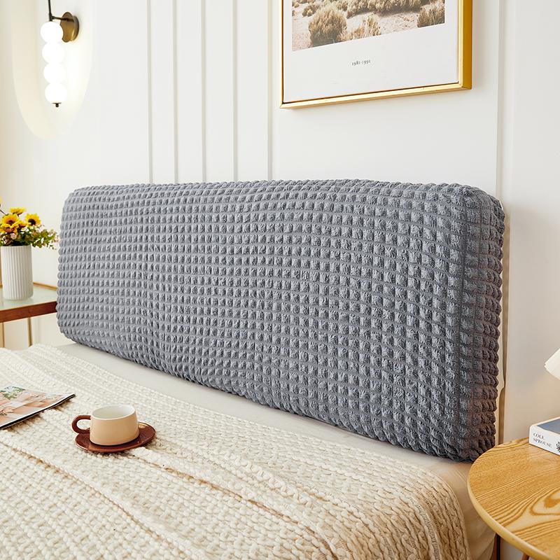Premium Blasenstoff Jacquard Kopfteilbezug Weicher Stretch Bettkopfteilbezug All-inclusive Nachttisch Schutzbezug Überwürfe Schlafzimmer