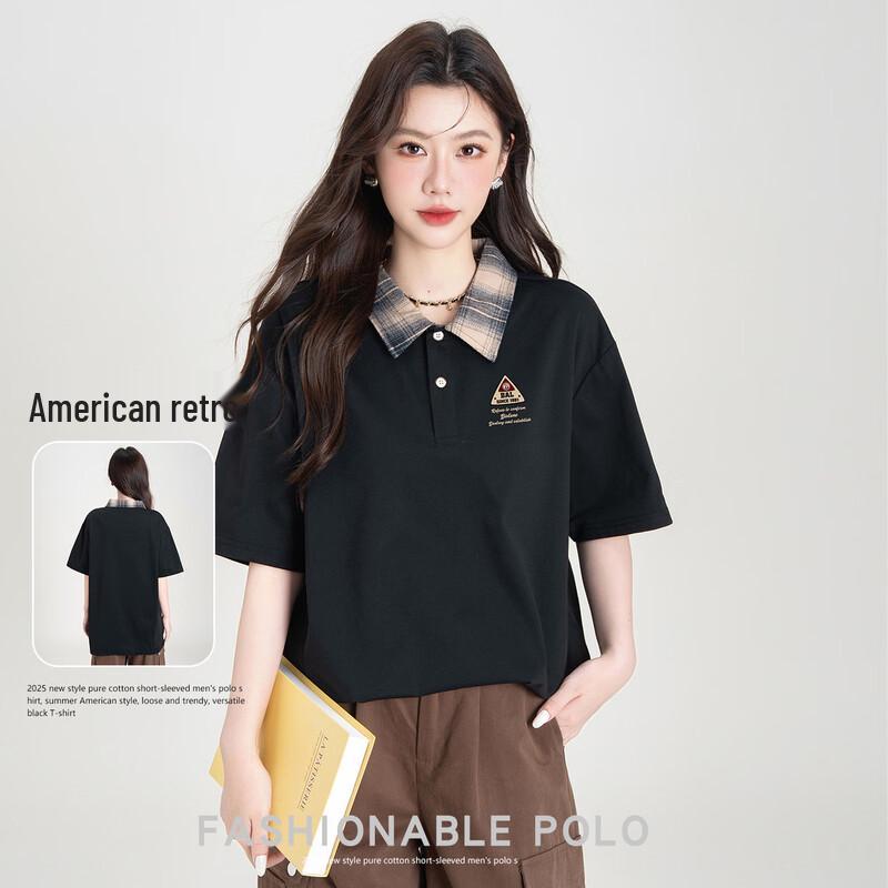 

Женская свободная клетчатая рубашка-поло Baleno 3XL