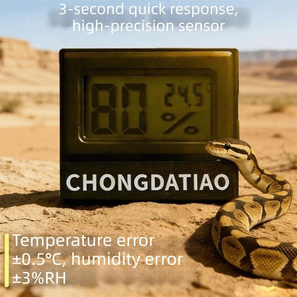 Magnetic Reptile Thermometer High Accurately Feeding Box Thermometer Reptile Terrarium