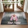 Crystal Velvet Square Rug Custom NameRoxy Dekker Pattern Non Slip Home Floor Decor Rug