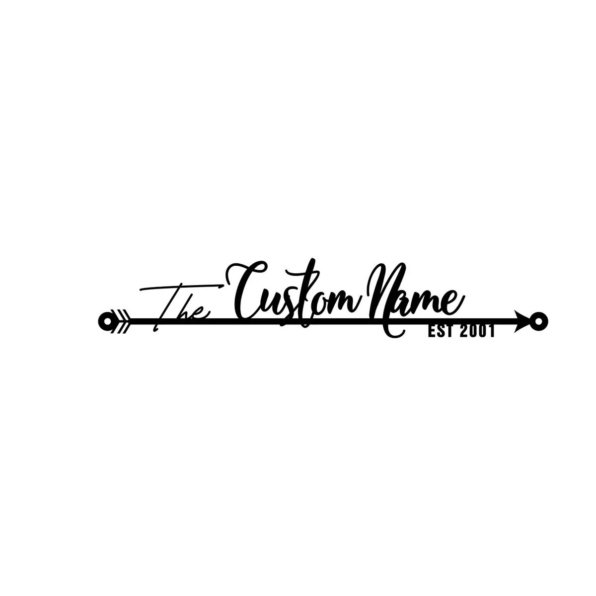 Custom Metal Family Name Sign, Large Wall Art Decor, Personalized Wedding Gift