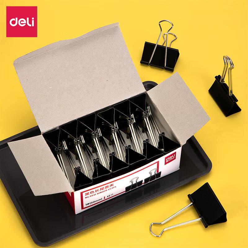 Deli 50mm Long Tail Binder Clips