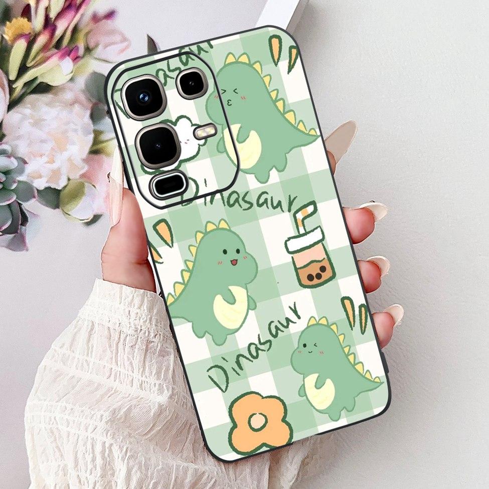 Per Infinix Note 50s X6870 Cover Posteriore Per Infinix Note 50s 5G Custodia Silicone Moda Lusso Fiori Gatto Carino Dipinto Divertente Paraurti