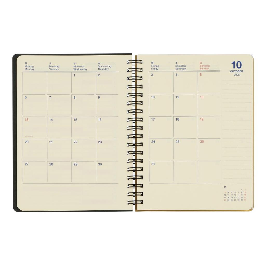 [Delfonics Planner 2026 Edition / Starting October 2025] Rollbahn Metallic Large Monthly Planner (Polarized)