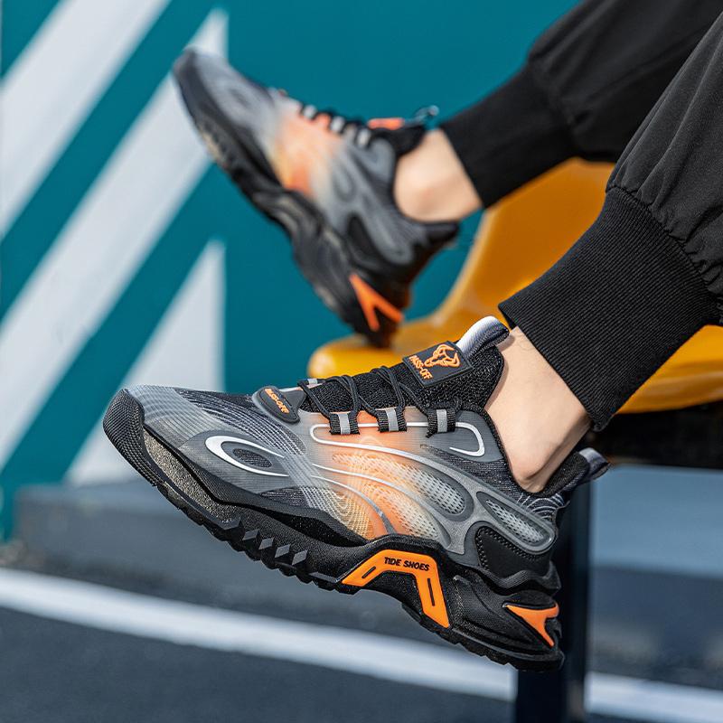 Fashion Fashion mesh surface light casual sports shoes summer men's breathable vulcanized shoes walking running work men's shoes