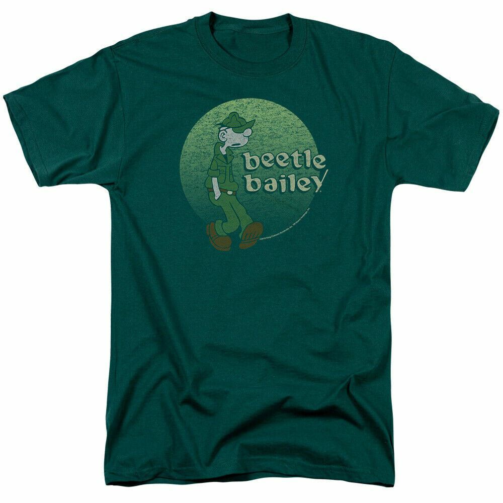 Beetle Bailey Green Beetle T Shirt Mens Licensed Army Comic Tee Hunter Green XXXXL