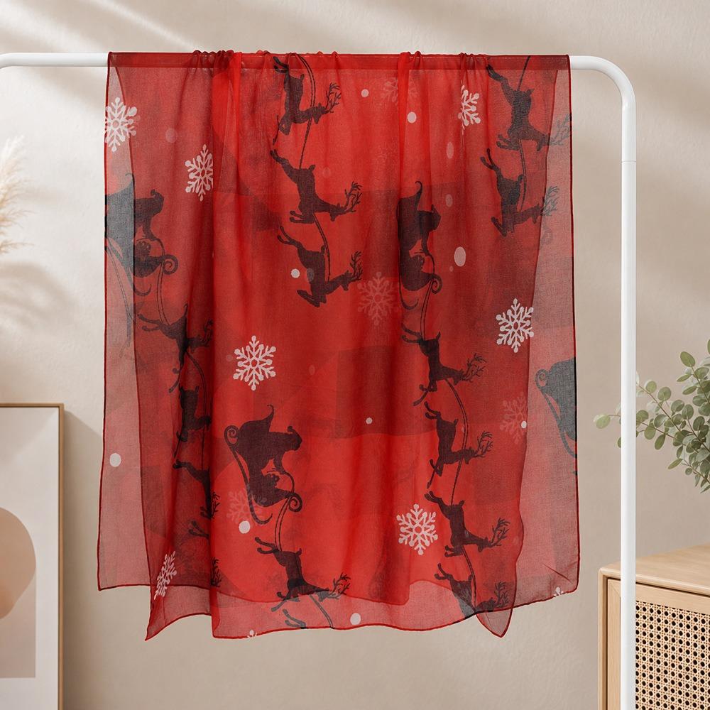 Soft Snowman Scarf Lightweight Neck Scarf Festive Christmas Scarf Fall