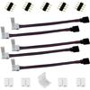 Connecteur LED - RGB - 5050 - 4 Broches - 17 Cm - Câble D'extension Multicolore