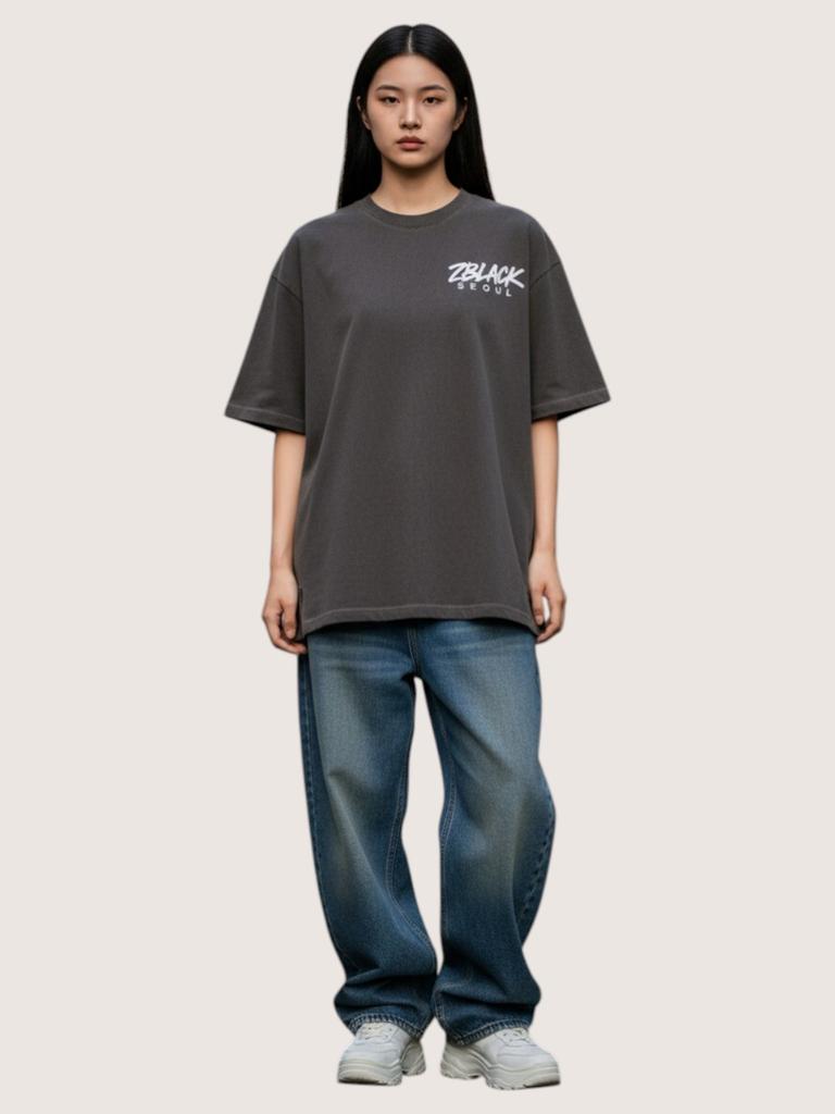 ZBLACK Seoul Signature Short Sleeve T-Shirt (Beige)