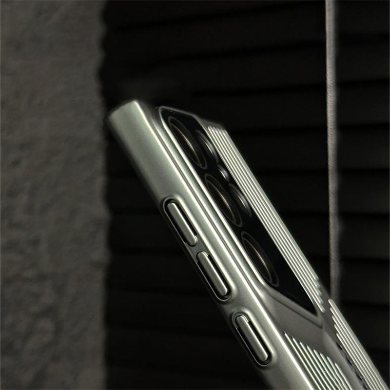 Luxus-Wärmeableitendes Case für Samsung Galaxy S25 S24 Ultra S23 Plus S22 Atmungsaktive Kühlung Titan Stoßfester Bumper Cover