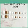 Stylish J-22 White Mica Toe Nail Sticker Set With Removable Design