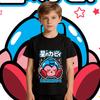 Kirby Megaman Anime Graphic Print Cotton T Shirt for Boys Girls Kids Summer Casual Short Sleeve Top