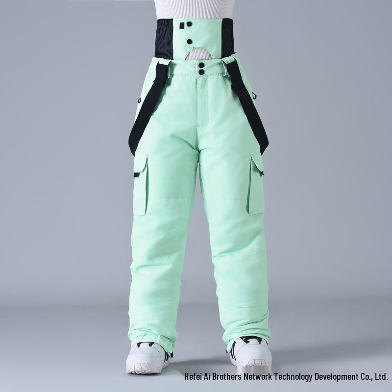 Unisex Winter Ski Pants: Windproof, Waterproof, Thickened, with Suspenders - Perfect for Snowboarding and Skiing.