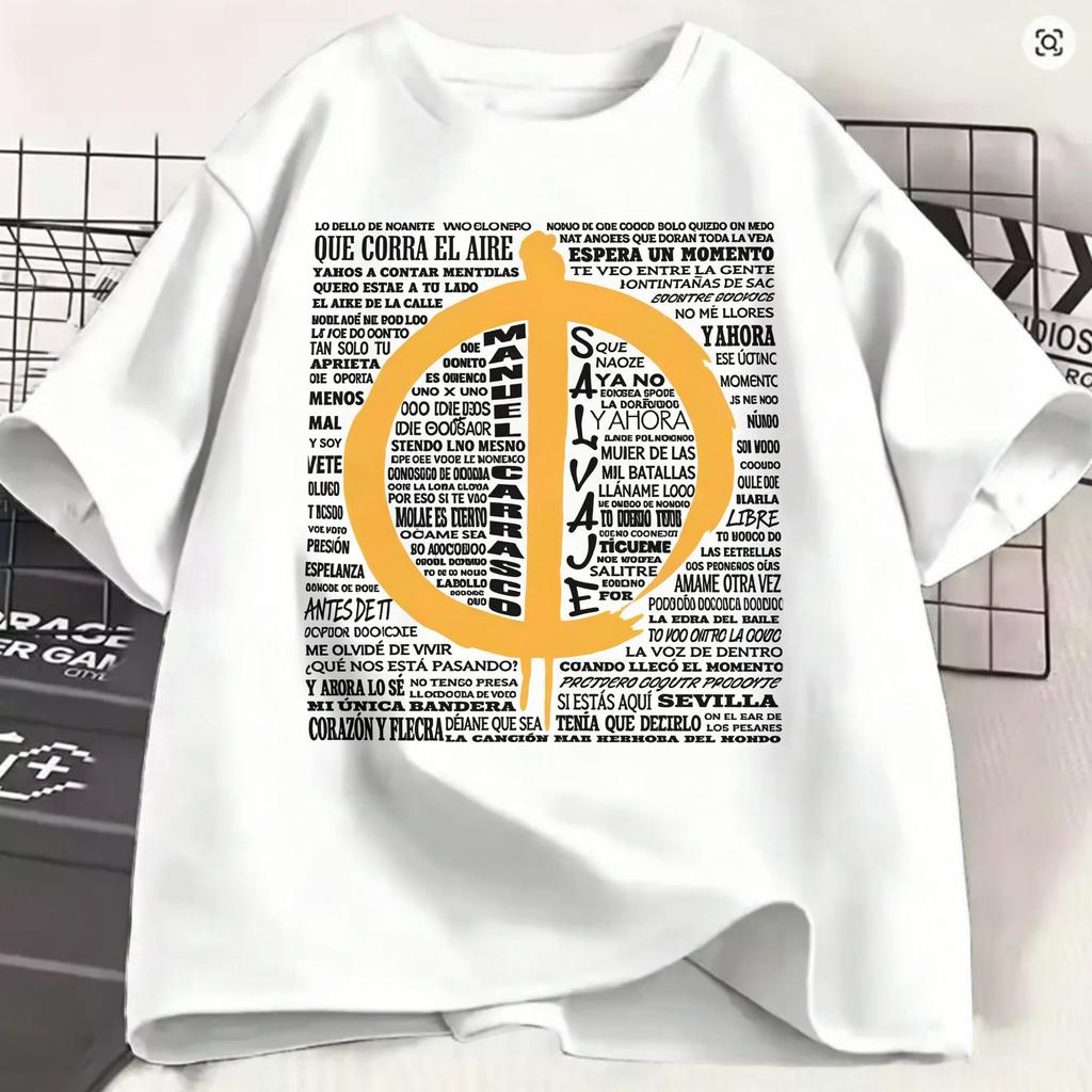 Unisexuel Carrasco Cotton Tshirt For Unisex Summer 2026 Salvaje Tour Y2k T Shirts Comfortabletrending Tees Oversize Casual Clothing