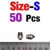 MNFT 50Pcs 3 Sizes Stainless Steel Fly Tying Metal Plates, Premium Lure Wrapping Spacers for Streamer Flies & Spinnerbaits