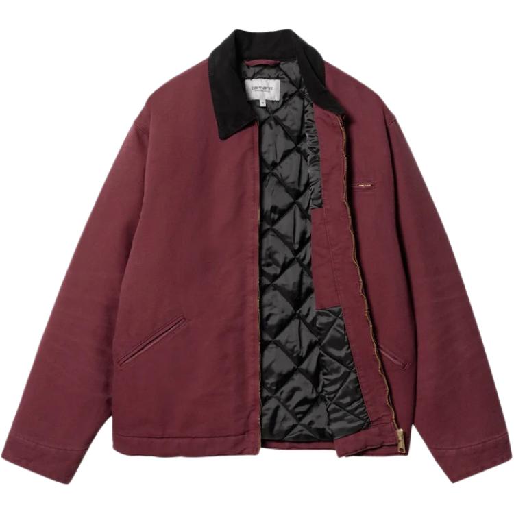 Carhartt WIP OG Detroit Aged Canvas Jacket Malbec/Black Unisex Streetwear I027358-2CP-3K