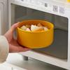 Circular Silicone Lunch Box 250ml/650ml, Large Capacity Microwave Heated Silicone Fresh-keeping Box, Snack Salad Bento Box