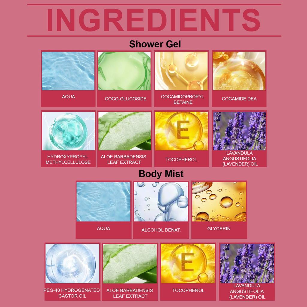 4-piece Spa Travel Set Soothes The Skin And Provides Skin Care. Lavender Is A Must-have For Travel 220ml