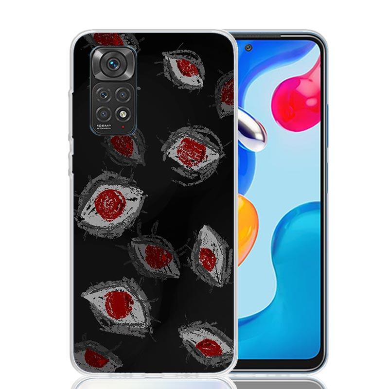 Scary Face Eyes Phone Case For Xiaomi Redmi Note 15 14 13 12S 12 Pro Plus 11S 11E 11 11T 10S 10 Art Soft Pattern Cover Redmi Not