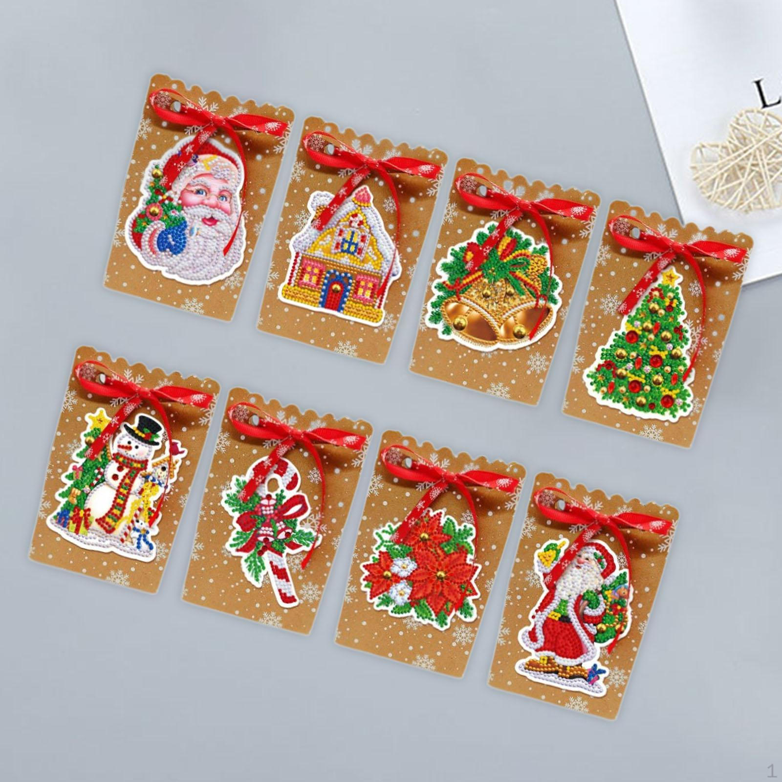 

8 шт. Рождественские подарочные пакеты, сумка для конфет, портативные креативные мешки из крафт-бумаги Style A