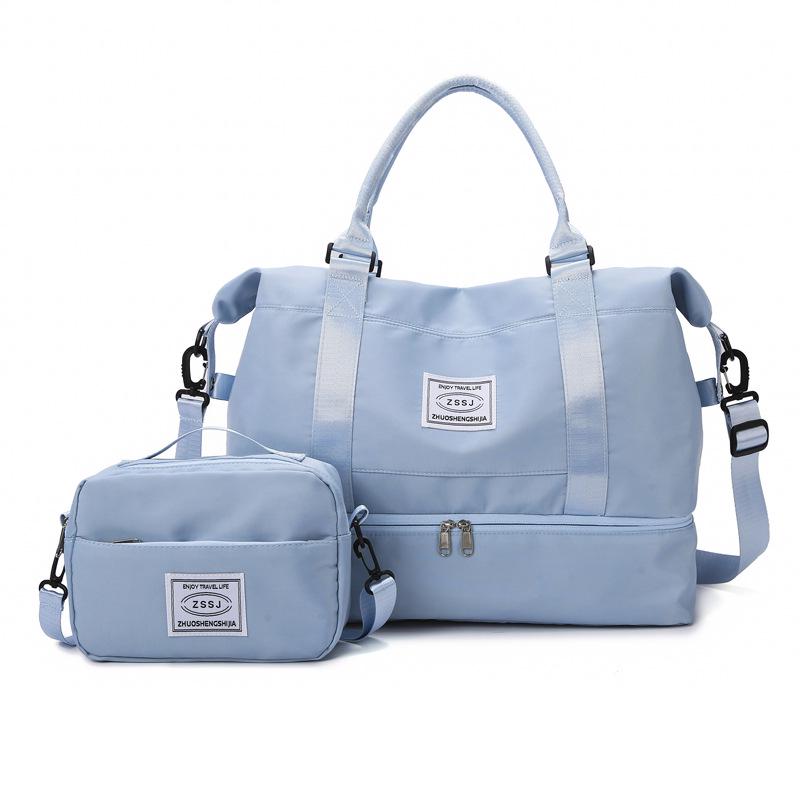Large Capacity Travel Bag with Shoe Compartment, Wet/Dry Separation for Swimming & Fitness