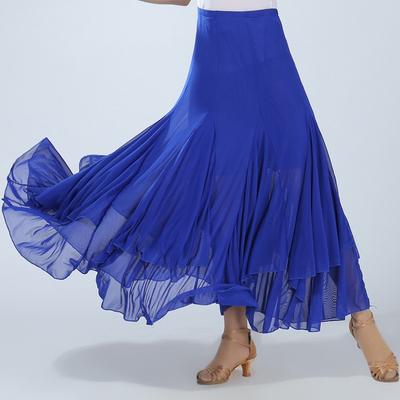Modern Dancing Skirt for Women Soft Irregular Waltz Tango Dress Solid Ballroom Dance Latin Skirt Adult Stage Costume 4 Colors