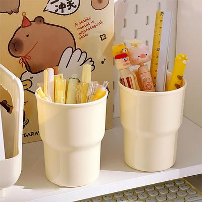 Plastic Hanging Pen Pencil Holder Portable Stationery Organizer Large Capacity Storage Box Multifunctional Cup Holder