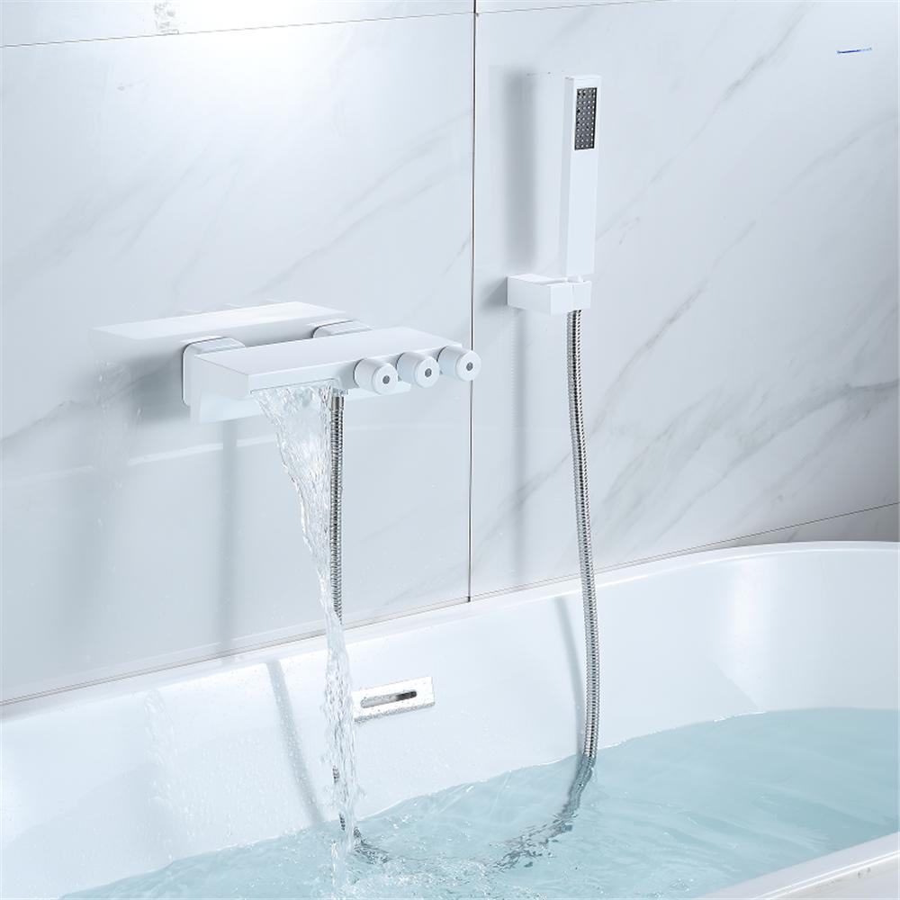 

Tuqiu Ванна Душевой гарнитур Настенный Золотой/Черный Вращающийся Ванна Смеситель Водопад Для Ванны и Душа Смеситель Кран Латунь