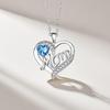 Heart Letter MOM Necklace with Rhinestones - Mother's Day Gift