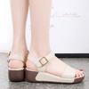 Women Summer Elevator Sandals Dressy Casual Girls Platform Height Increase Open Toe Sandals Over Sized