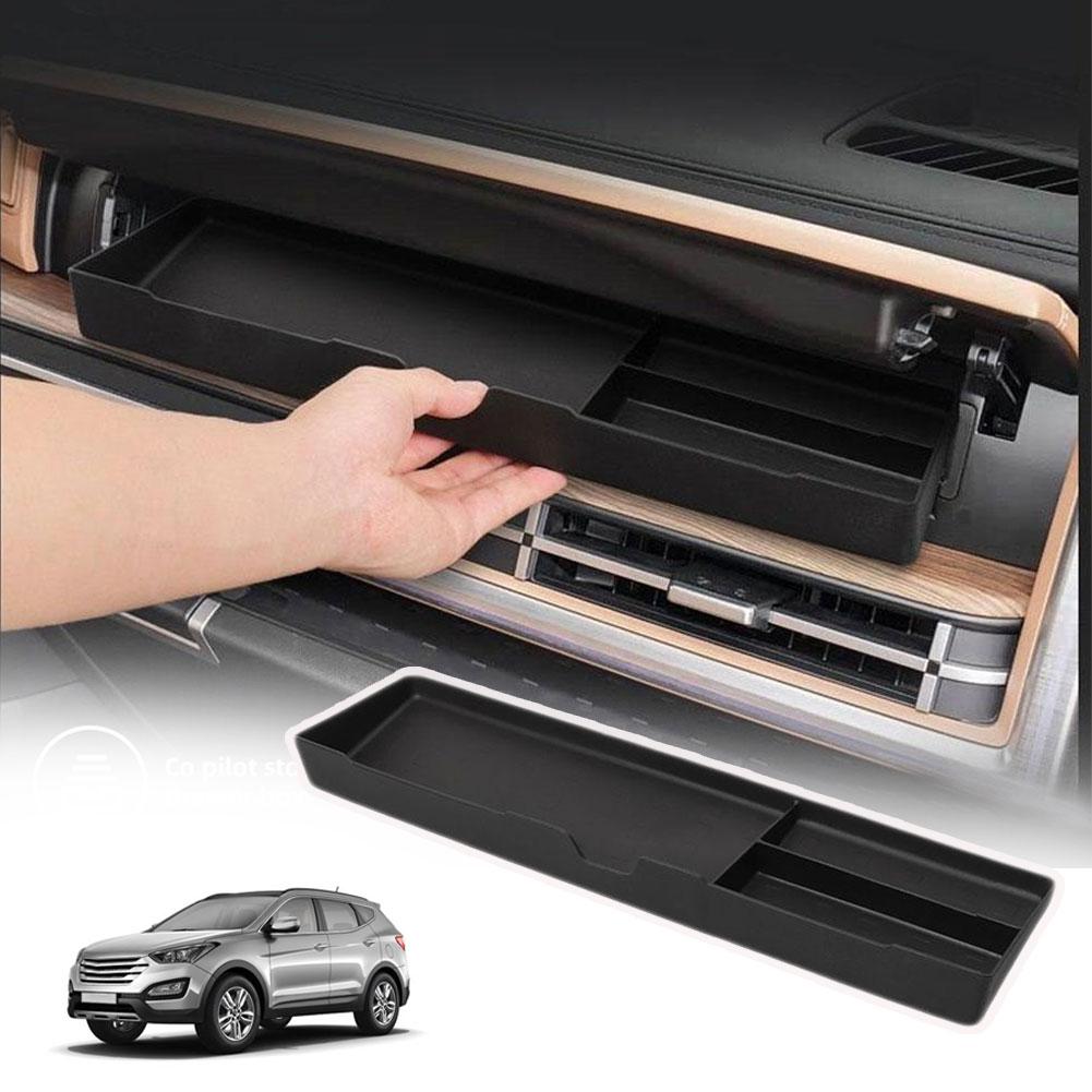 Für Hyundai Santa Fe 2025 2025 Auto Aufbewahrungsbox Ablage Copilot Schublade Aufbewahrungsbox Aufräumablage TPE Innenzubehör