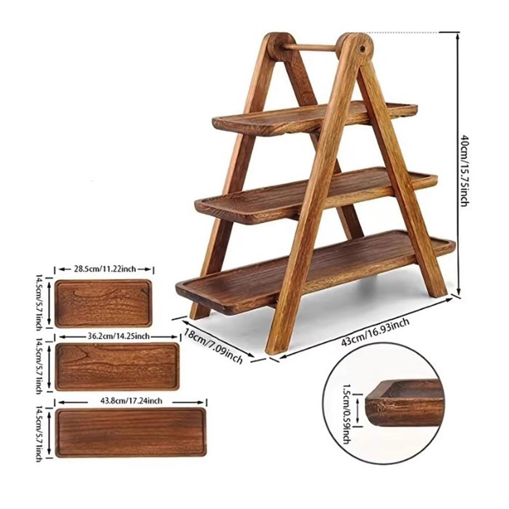 Snacks Organizers Wood Serving Tray With Removable Lid and Nine Compartments Portable for Adults Household Use